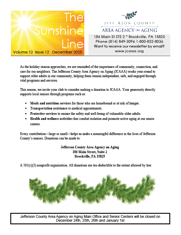 Sunshine Line December 2025