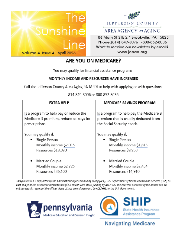 Sunshine Line April 2026