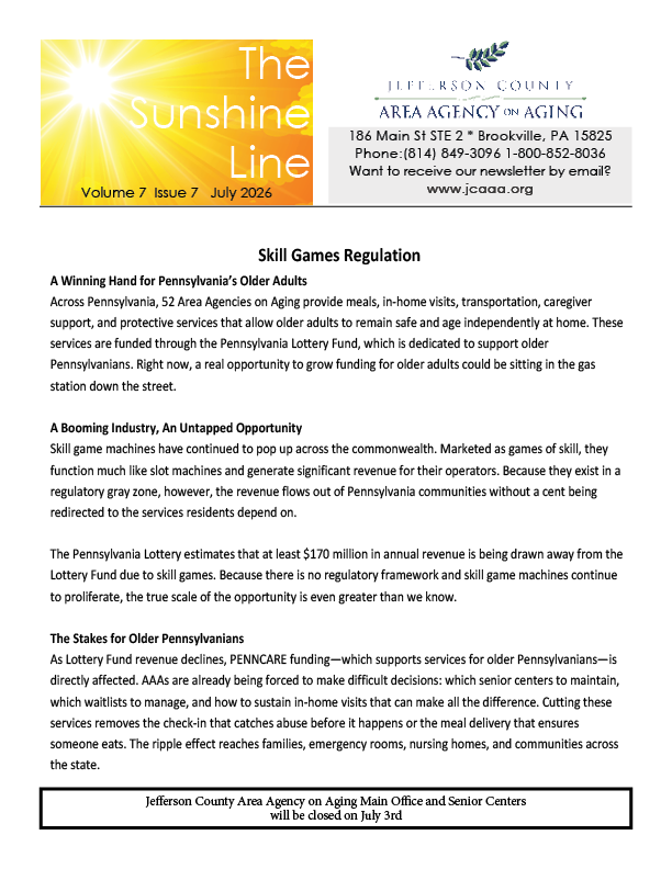 Sunshine Line July 2026