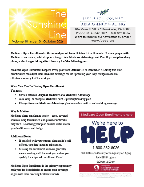 Sunshine Line October 2026